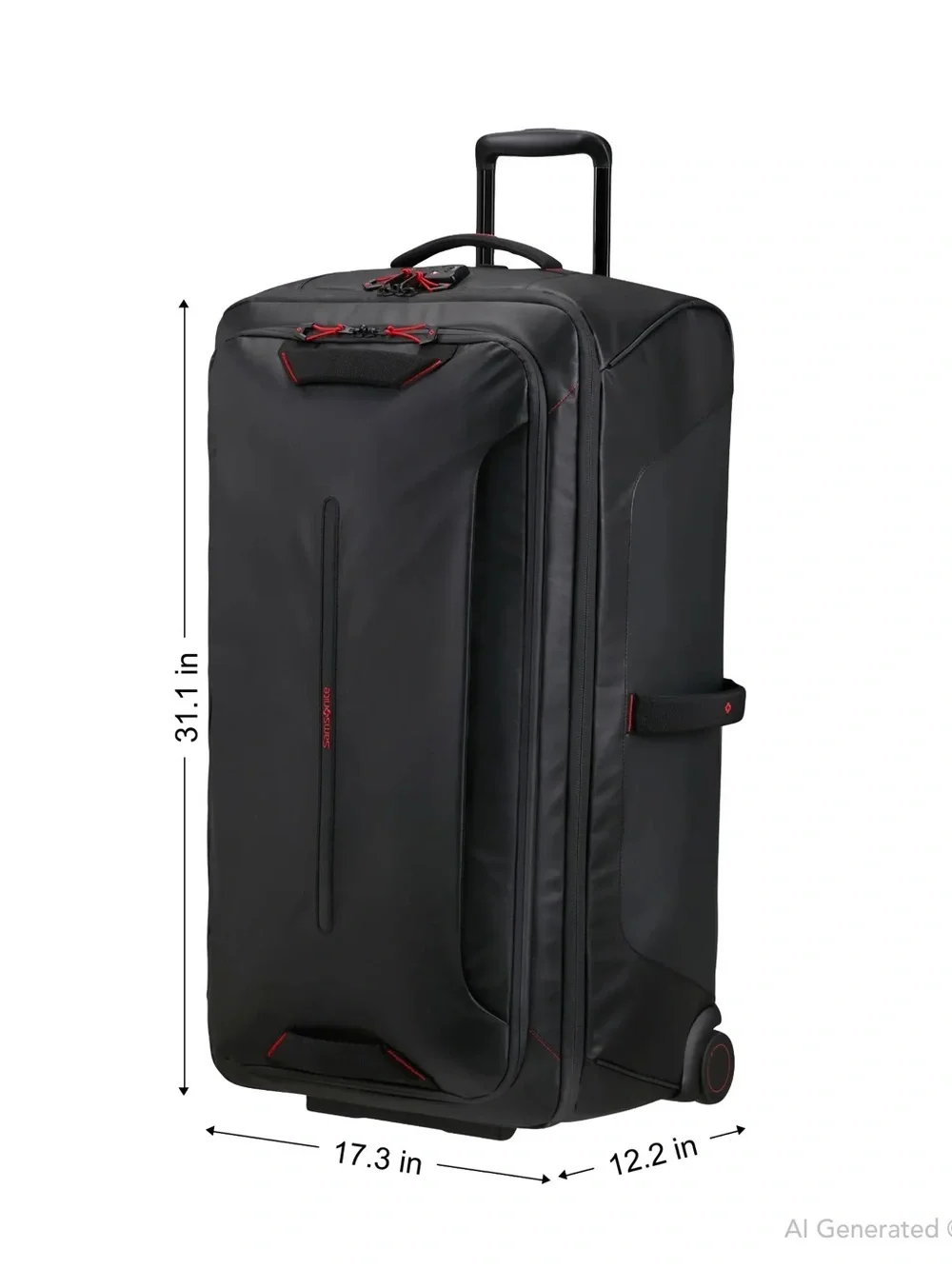 Samsonite ECODIVER LARGE WHEELED DUFFEL Black Duffel luggage travel bag
